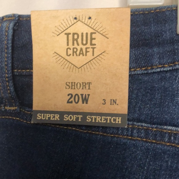 TRUE CRAFT PLUS women’s denim blue shorts. Size 20 W. Super soft stretch. - Picture 6 of 10